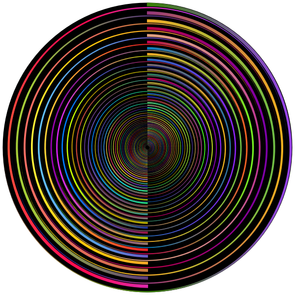 Radial line pattern black circle