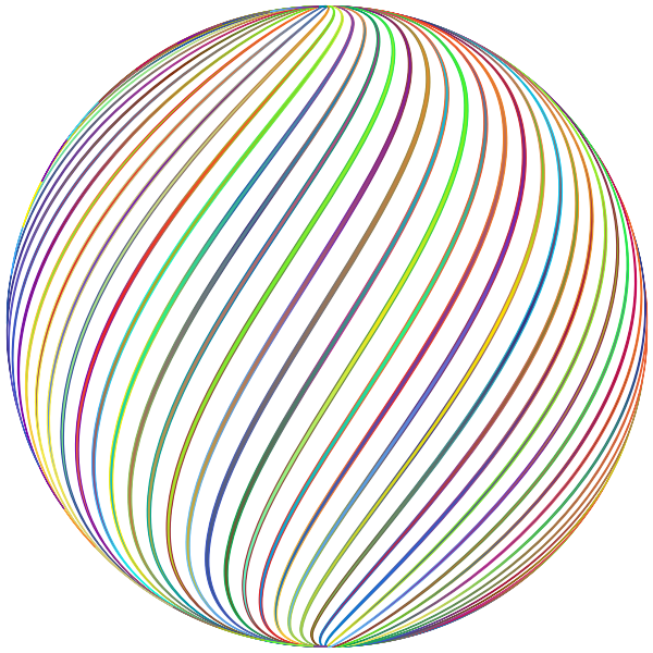 Sphere colored lines