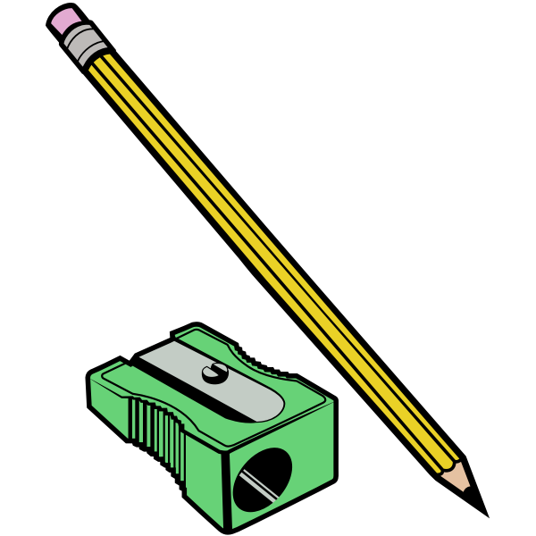 Pencil and Sharpener - Colour