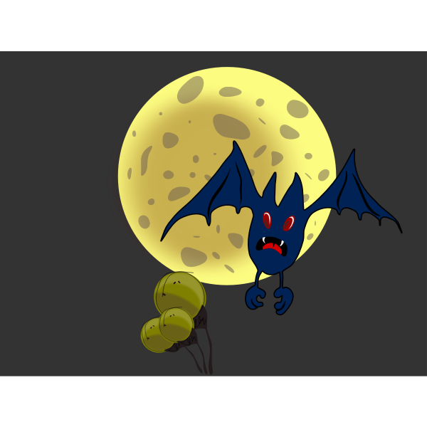 Bat and moon.