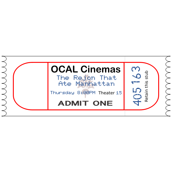 Movie Ticket re remix Free SVG