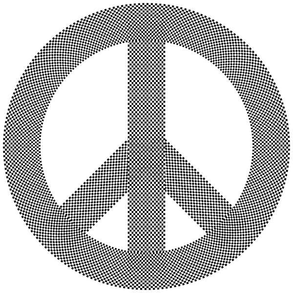 Peace Sign Checkerboard