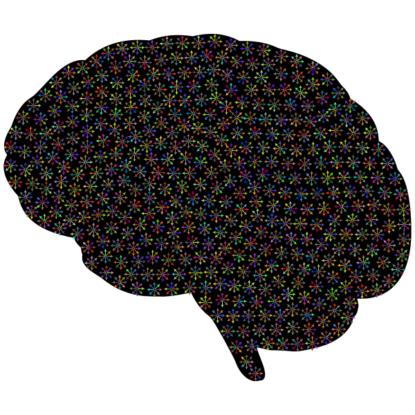 Neural Connections Brain Silhouette