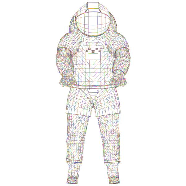 Nasa Spacesuit 3D Wireframe Polyprismatic