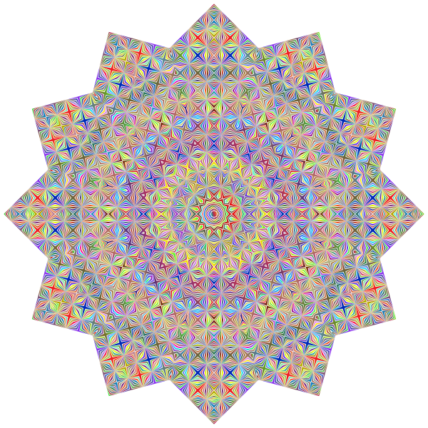 Polyprismatic Geometric Mandala No BG