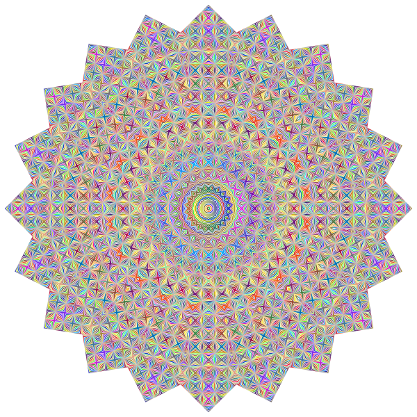 Mandala with colored pattern