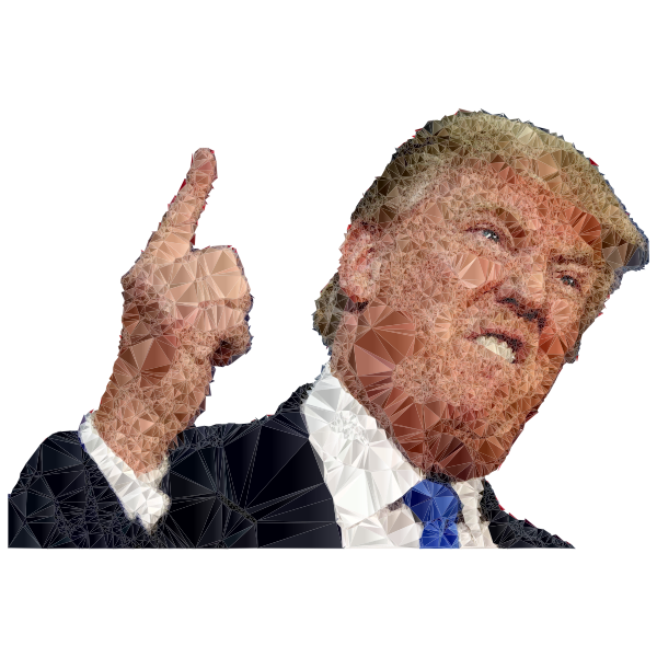 Fed Up Trump Low Poly