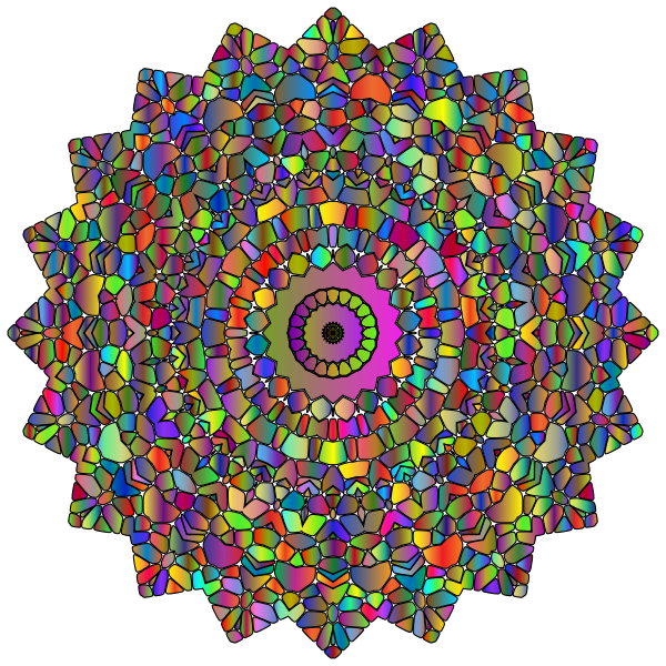 Tiled Mandala Polyprismatic Var 2 Free Svg