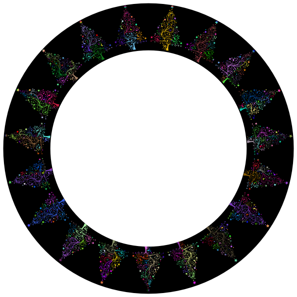Starry Christmas Tree Frame Prismatic