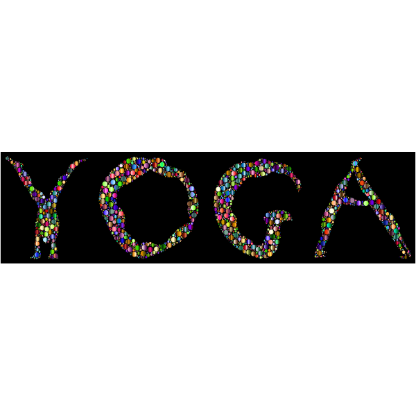 Yoga Circles Typography Chromatic With BG