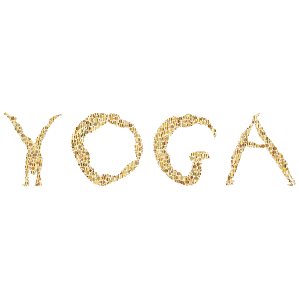 Yoga Circles Typography Gold