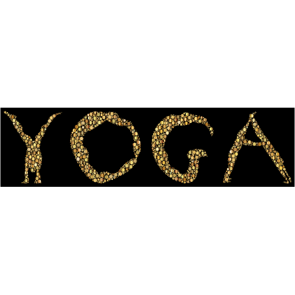 Yoga Circles Typography Gold With BG
