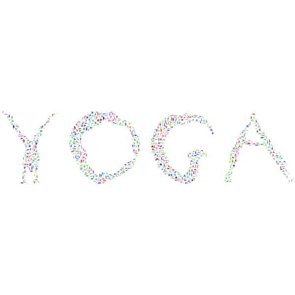Yoga Fractal Typography