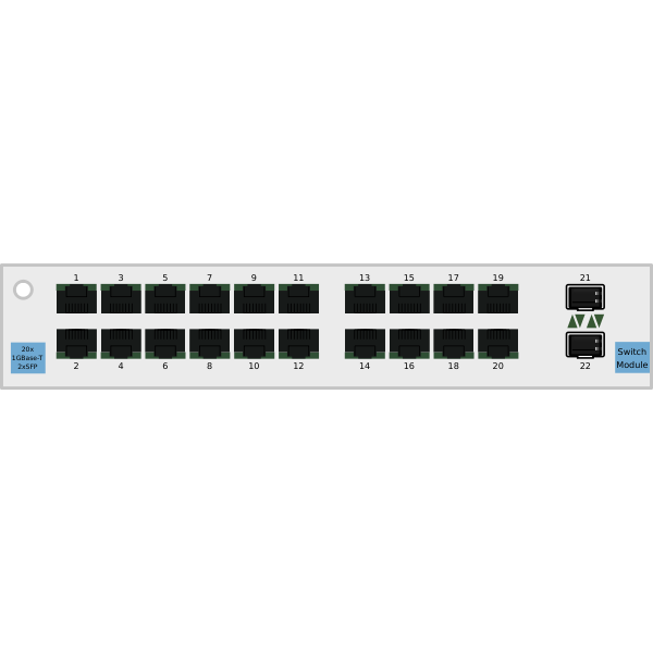 ProEdge Modular Network Switch - 20x1000BASE-T RJ45/8P8C + 2xSFP/SFP+ switching modul