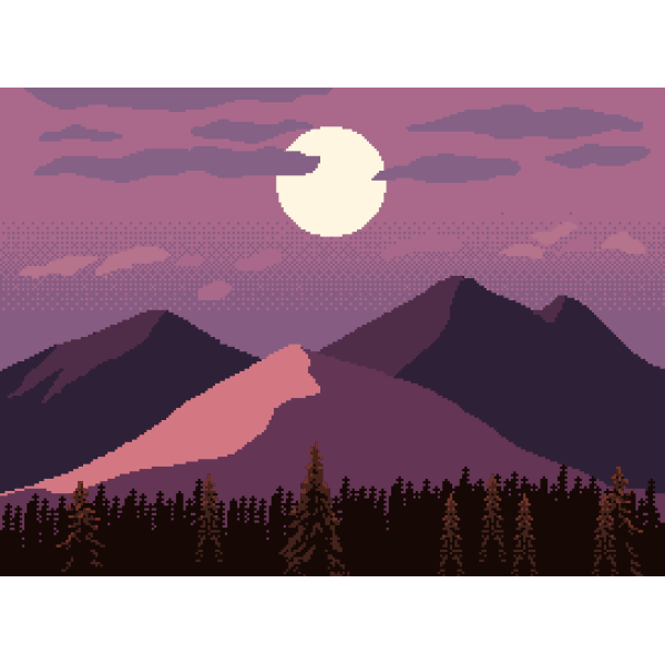 Pixel Art Seamless Background With Mountains Pixel Art Background Images