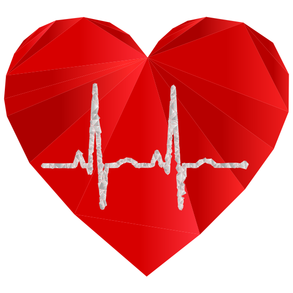 EKG Heart Low Poly