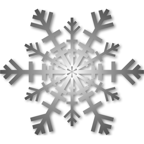 Silver Snowflake with Shadow
