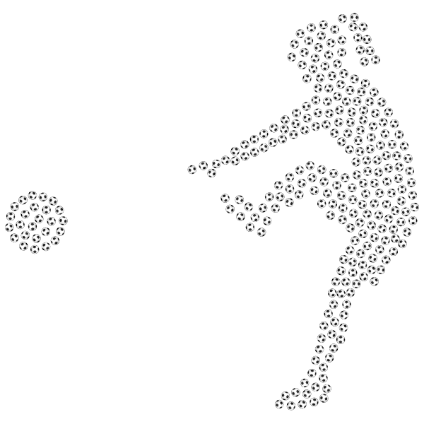 Girl Kicking Soccer Ball Silhouette Balls