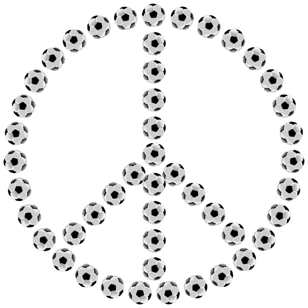 Soccer Ball Peace Sign