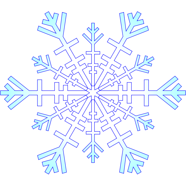 Light blue Snowflake without shadow
