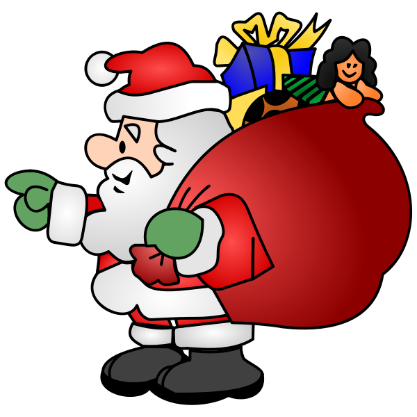 Santa Claus pointing | Free SVG