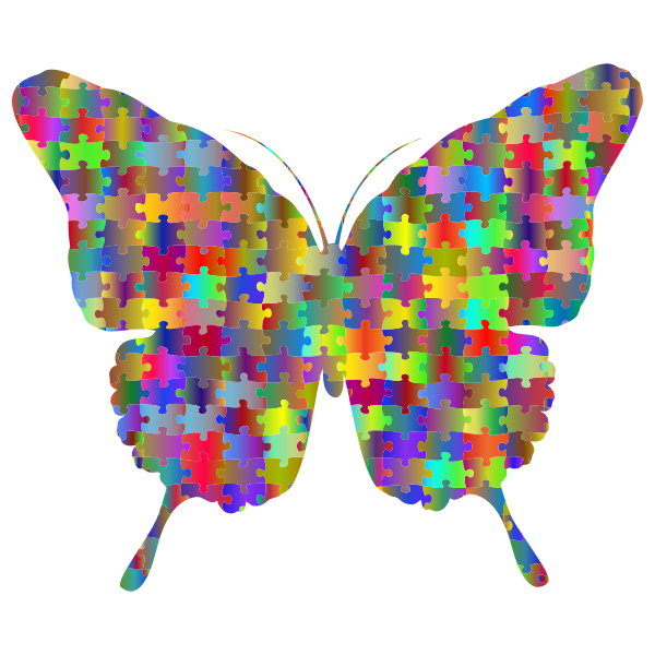 Butterfly Jigsaw Puzzle Polyprismatic No Strokes
