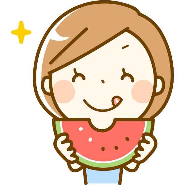 Eating Watermelon | Free SVG