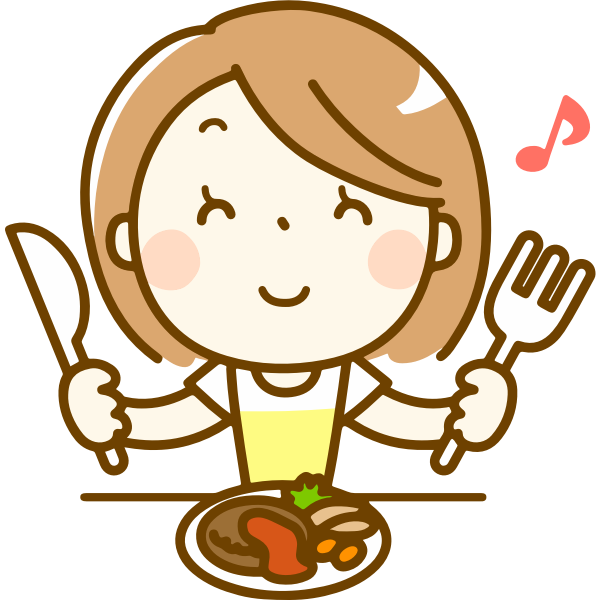 Girl At Lunch Free Svg