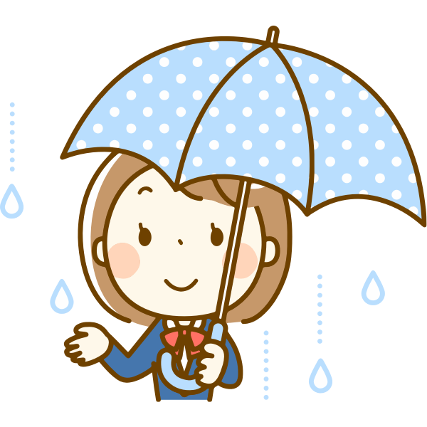 Schoolgirl with umbrella 