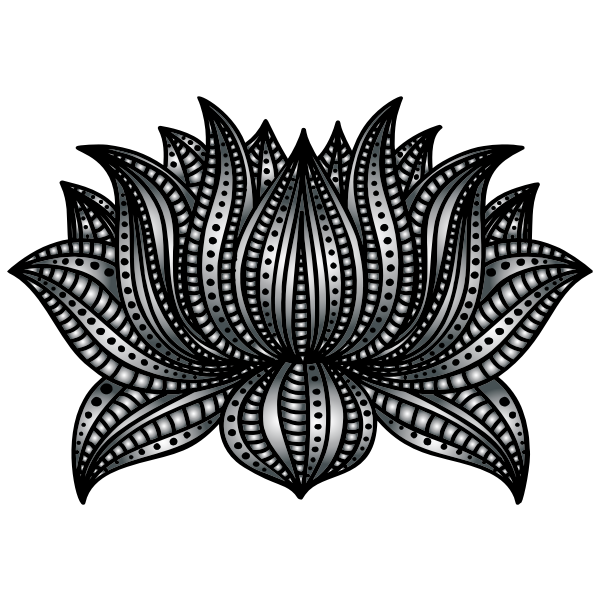 Decorative Lotus Line Art By AngelaRoseMS2 Duochrome