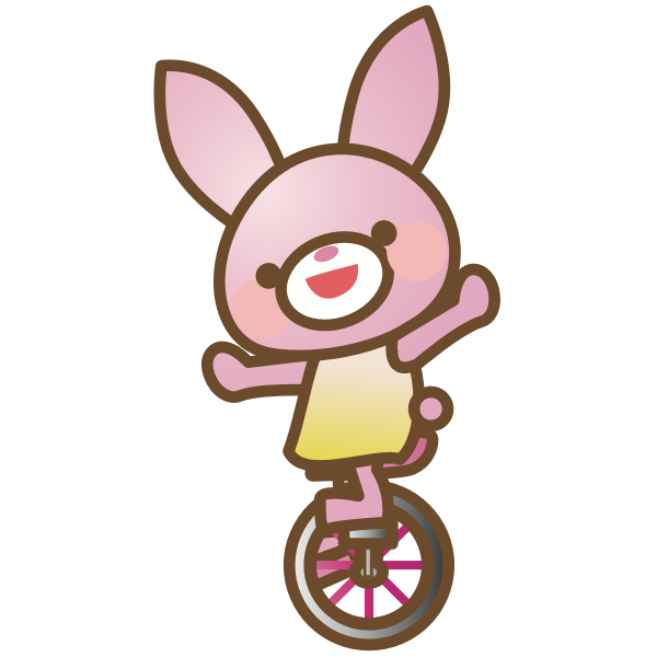 Unicycle Pink Rabbit