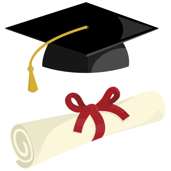 Graduation Cap And Diploma By Pinterastudio