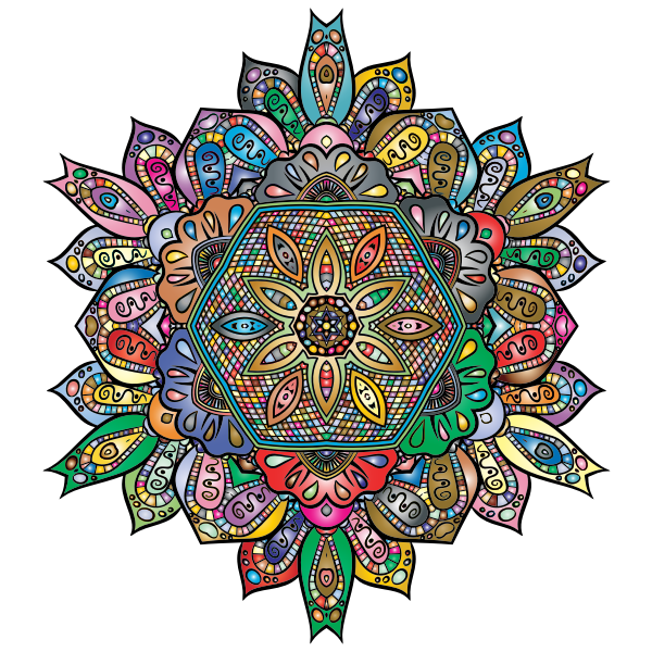 Download Floral Mandala Line Art By ClaudetteGallant Prismatic | Free SVG