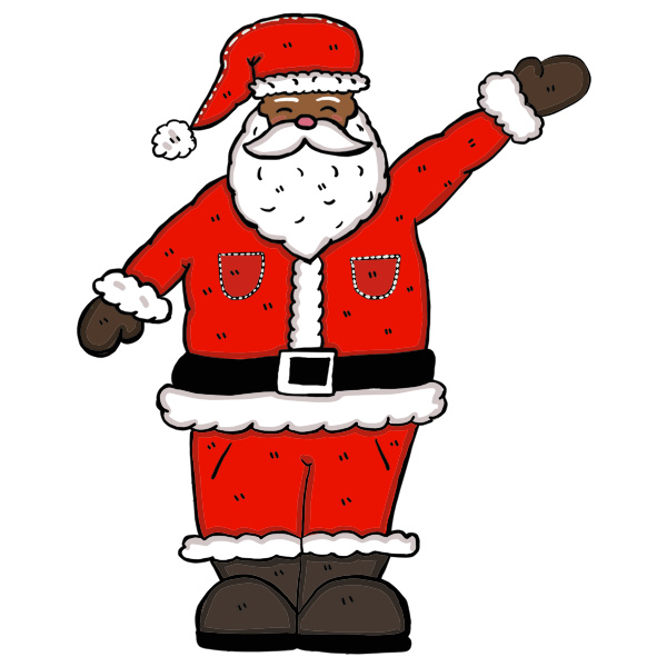 Black Jolly Santa | Free SVG