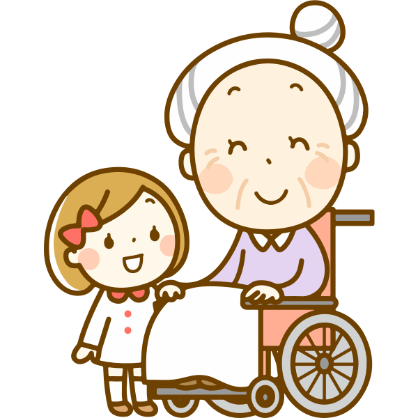 Granny in a Wheelchair | Free SVG