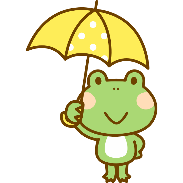 Frog with Umbrella | Free SVG
