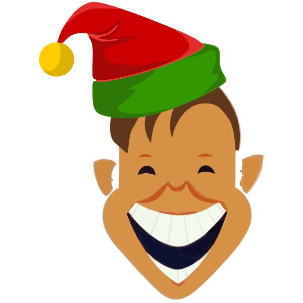 Laughing Christmas elf