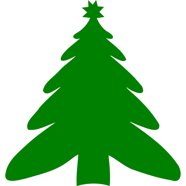christmas tree silhouette green