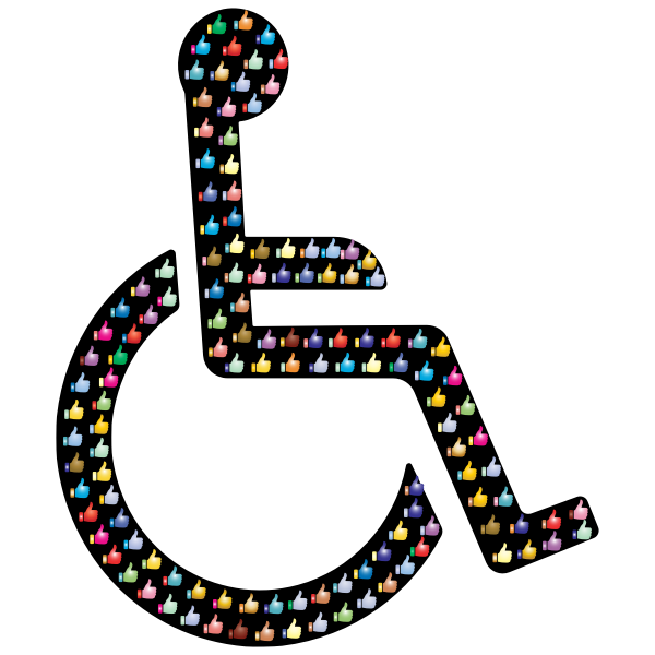 Wheelchair Thumbs Up Prismatic With BG