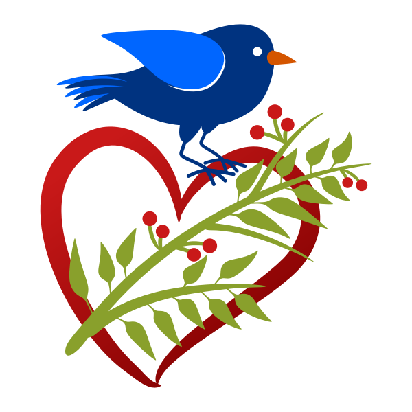 Bird with heart