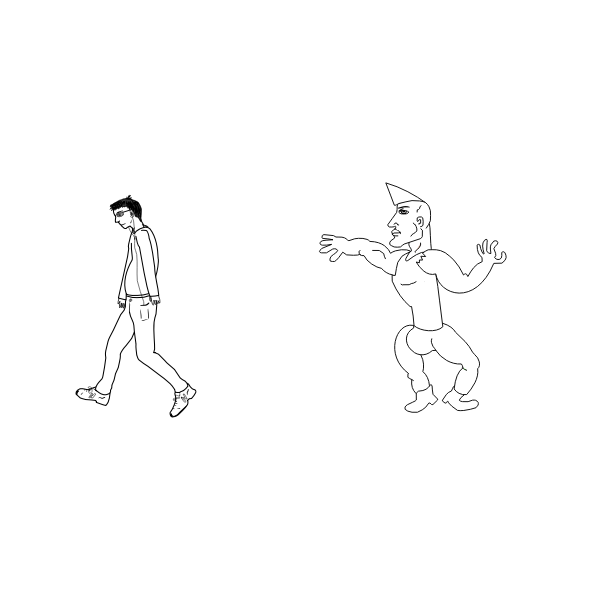 Virgin vs. Chad black and white template Free SVG