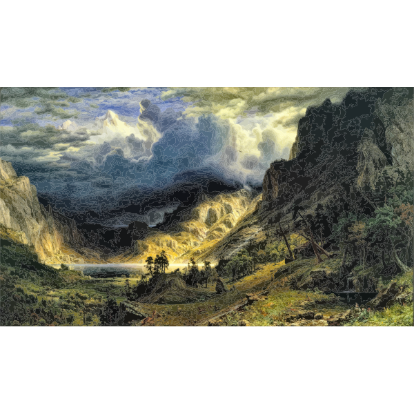 A Storm In The Rocky Mountains Mt Rosalie By Albert Bierstadt