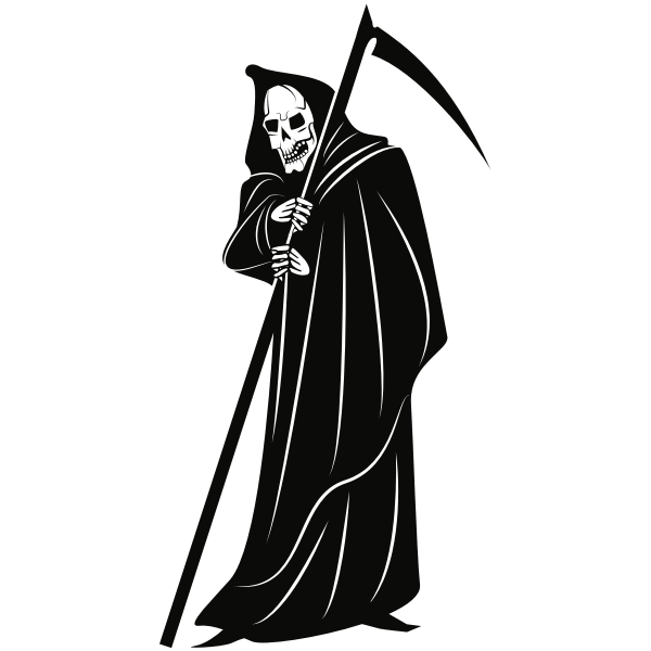 grim reaper scythe white png