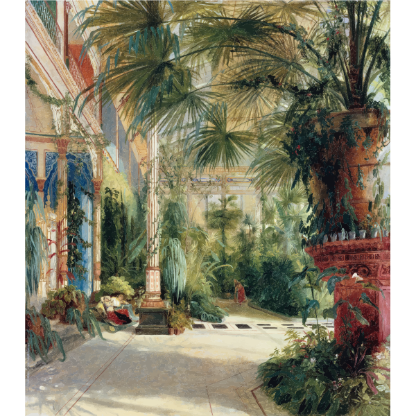 The Interior Of The Palm House Carl Blechen