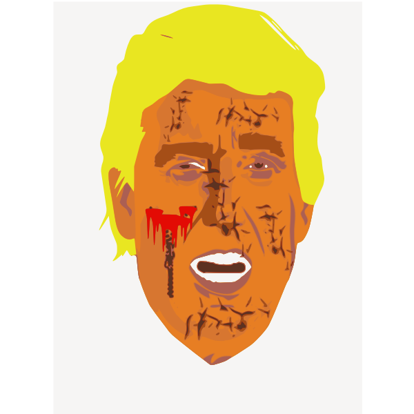 Trump zombie head