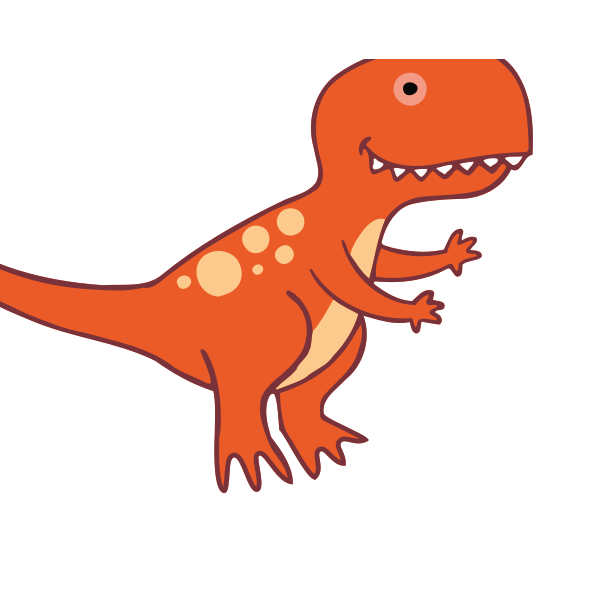 Dinosaur in orange color | Free SVG