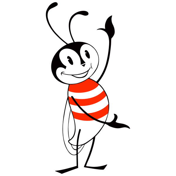 Download Happy animated bee | Free SVG