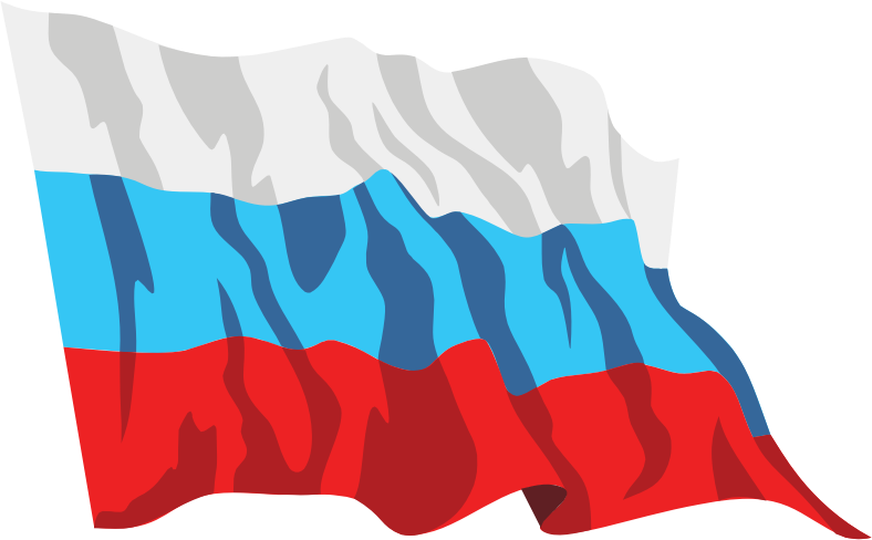 Waving Russian flag