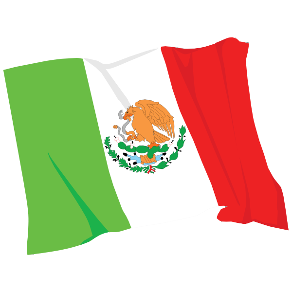 Download Mexico Flag In The Wind | Free SVG