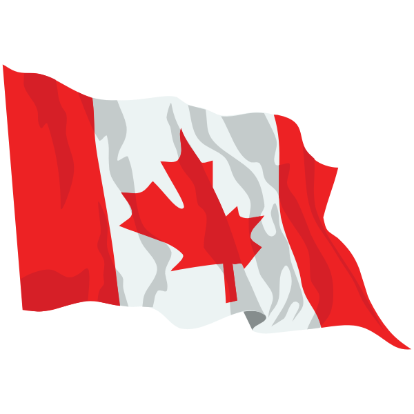 Canada Flag In The Wind